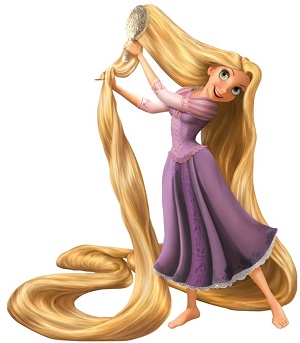 Rapunzel peinandose